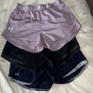 Under Armour Women's Purple, Black, & Blue Shorts